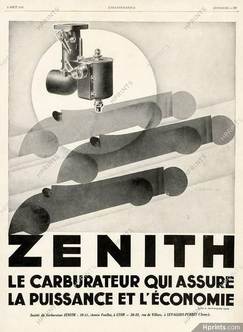 Zenith (Carburetors) 1928 G. Karquel