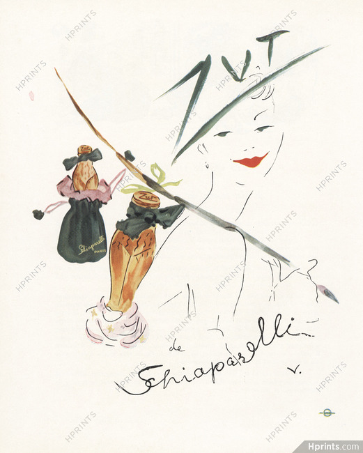Schiaparelli (Perfumes) 1950 Zut, Vertès (S)