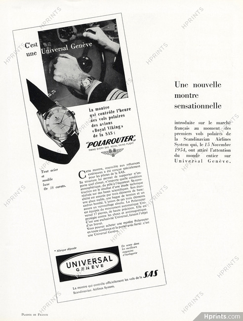 Universal (Watches) 1955 Scandinavian Airlines