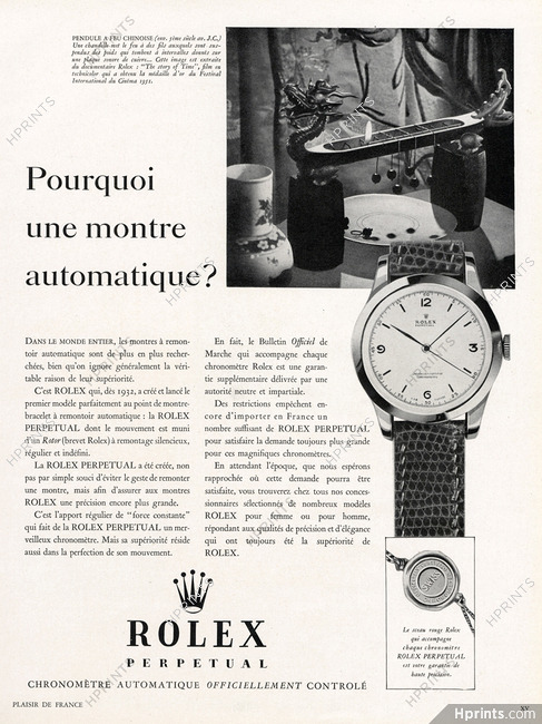 Rolex 1951 Perpetual, Chinese