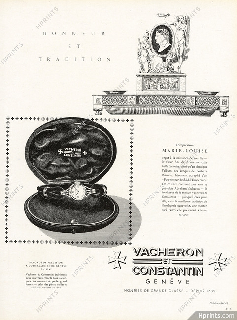 Vacheron et Constantin 1948 l'Impératrice Marie-Louise
