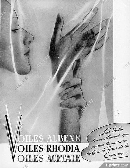 Voiles Rhodia & Albène 1937 Photo Man Ray