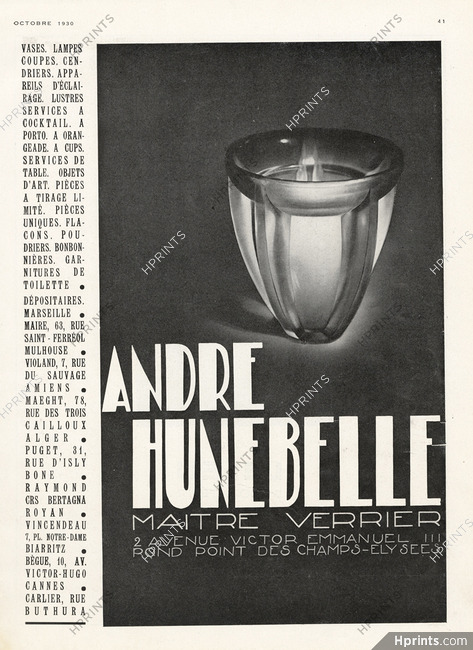 André Hunebelle - Maître Verrier 1930