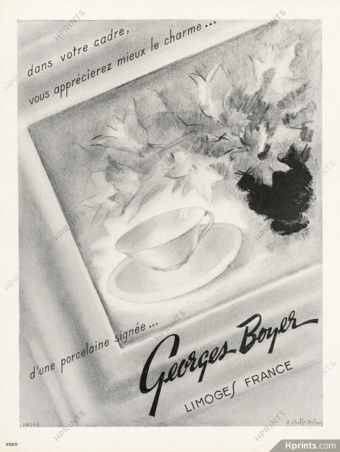 Georges Boyer (Porcelain) 1948 Limoges, Y. Cheffer Delouis