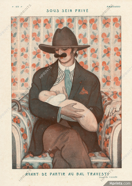 Sous Sein Privé, 1924 - Armand Vallée Maternity, Transvestite Costume