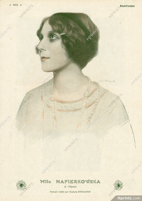 Gustave Brisgand 1912 Napierkowska, Portrait