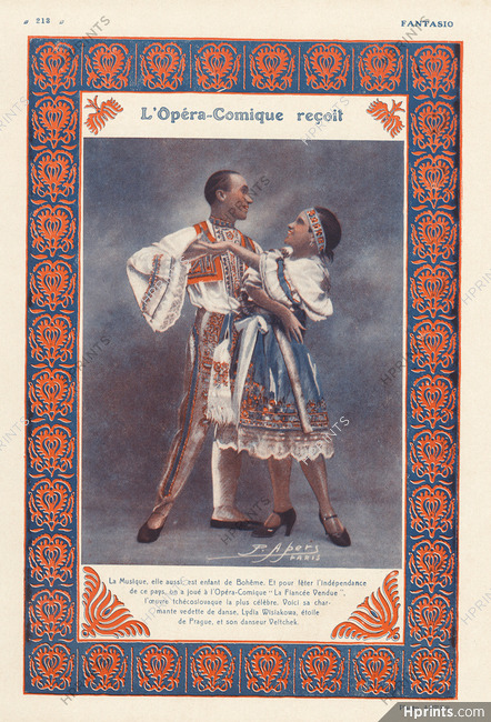 Lydia Wisiakowa & Veltchek 1928 Photo Apers, Dancers, Tchecoslovakia Prague