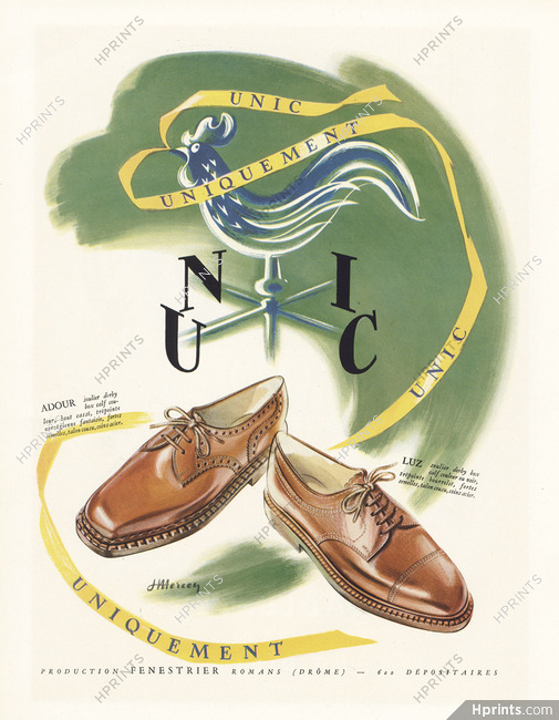 Unic (Shoes) 1950 Jean Mercey, Weather vane