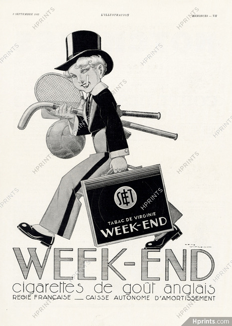 Week-End 1933 Tabac de Virginie, René Vincent