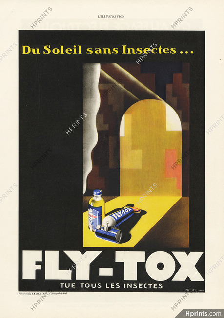 Fly-Tox 1929 Ateliers Albans, Héliochromie SADAG