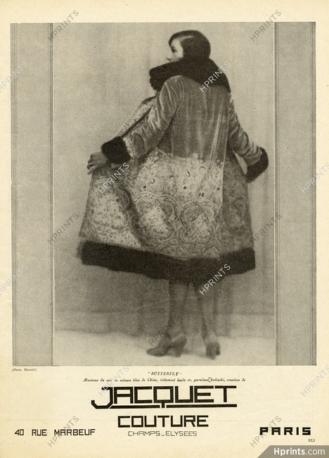Jacquet (Couture) 1926 Evening coat, Photo Manuel