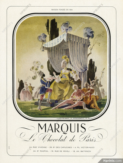 Marquis (Chocolates) 1948 Jean Adrien Mercier, 18th Century Costumes (L)