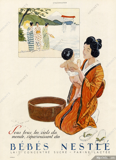 Nestlé 1933 Georges Bourdin, Japanese, traditional costume