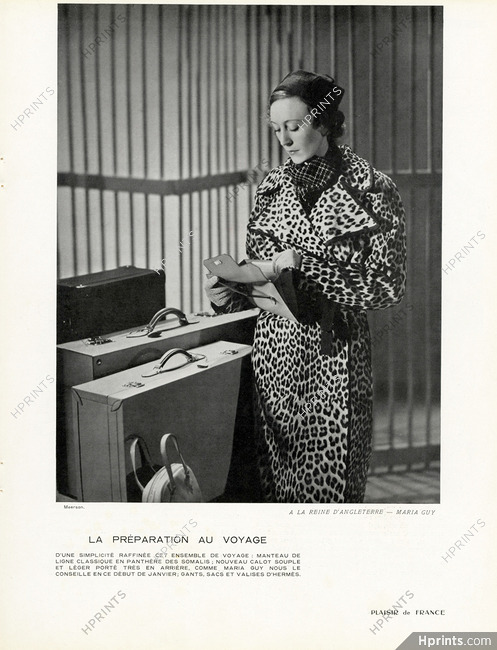 A La Reine d'Angleterre & Hermes 1935 Gants, sacs et valises Hermès, Photo Meerson