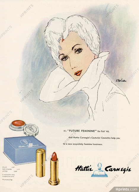 Hattie Carnegie (Cosmetics) 1946 Lipstick, Saul Bolasni