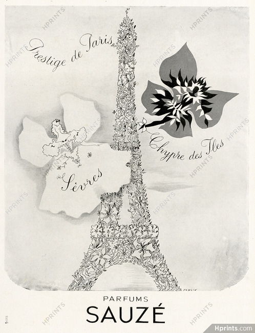 Sauzé (Perfumes) 1946 Eiffel Tower, Maurice Paulin