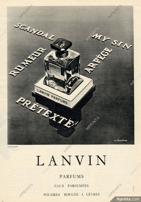 Lanvin (Perfumes) 1960 Photo Thévenet
