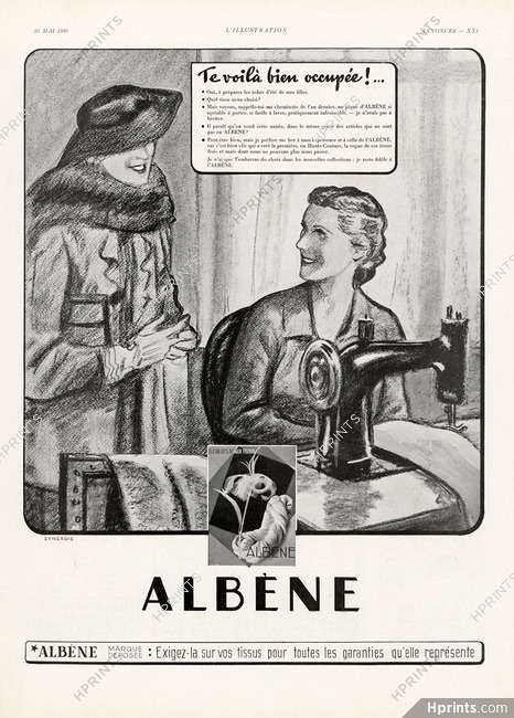 Albène (Fabric) 1936 R R Bouché