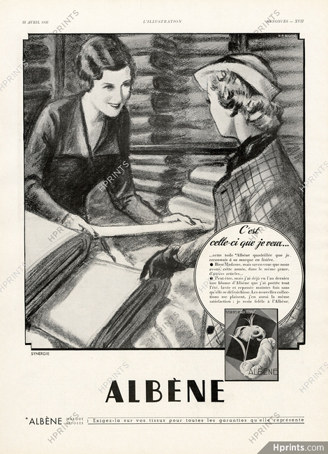 Albène (Fabric) 1936 R R Bouché