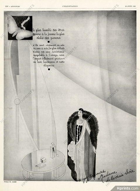 Soie Naturelle (Silks) 1928 Art Déco