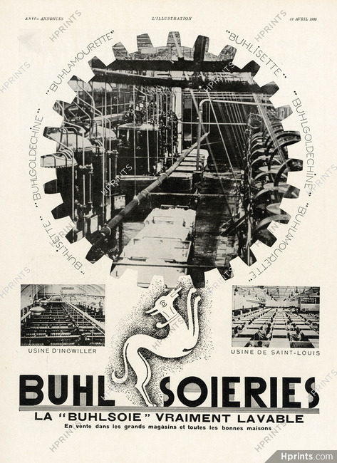 Buhl Soieries 1930 Usines Ingwiller, Saint-Louis