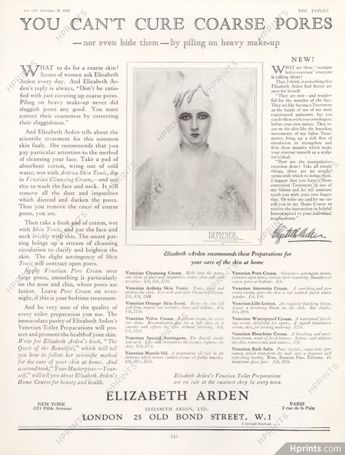 Elizabeth Arden (Cosmetics) 1927 Photo Demeyer