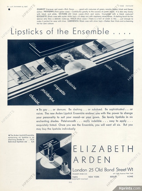 Elizabeth Arden (Cosmetics) 1931 lipstick