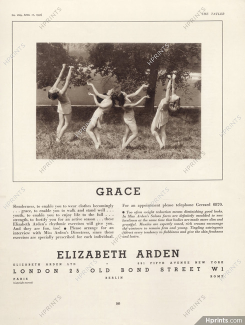 Elizabeth Arden (Cosmetics) 1932 "Rhythmic exercices"