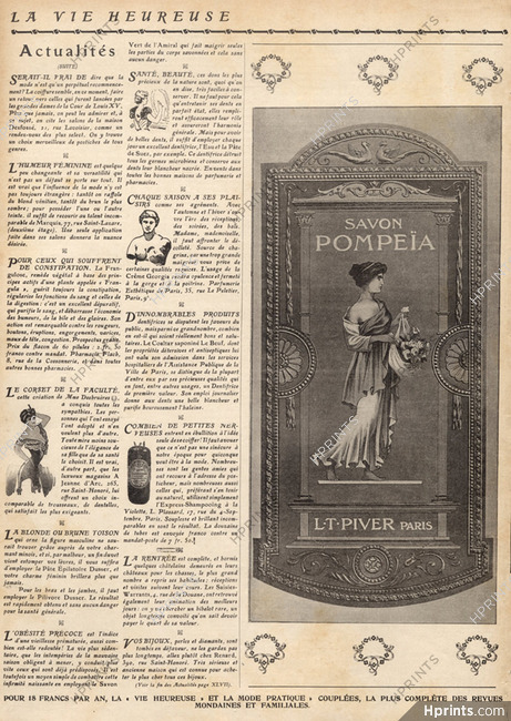 Piver L.T. (Cosmetics) 1907 Pompeïa Soap