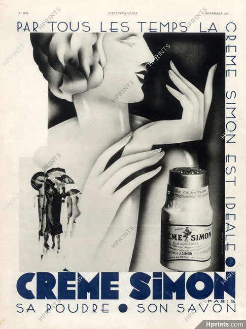 Crème Simon 1932 Art Déco Style, Williams Pera