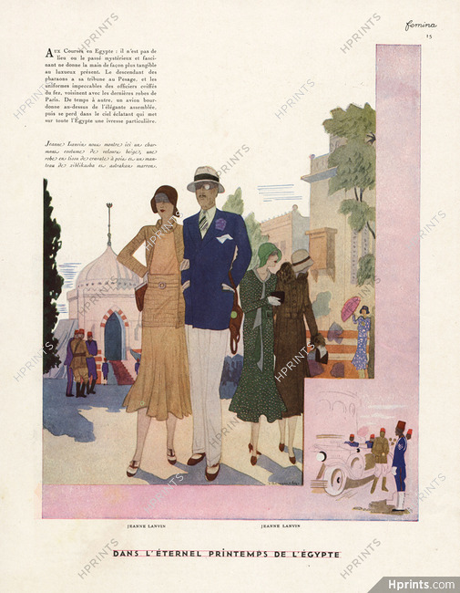 Jeanne Lanvin 1928 Dans l'éternel printemps de l'Egypte, Demachy
