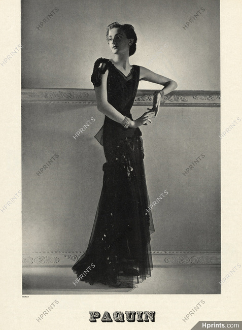 Paquin 1937 Evening Gown, Photo Horst
