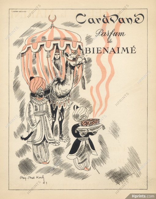Bienaimé (Perfumes) 1944 "Caravane" Sultan, Raymond Bret-Koch
