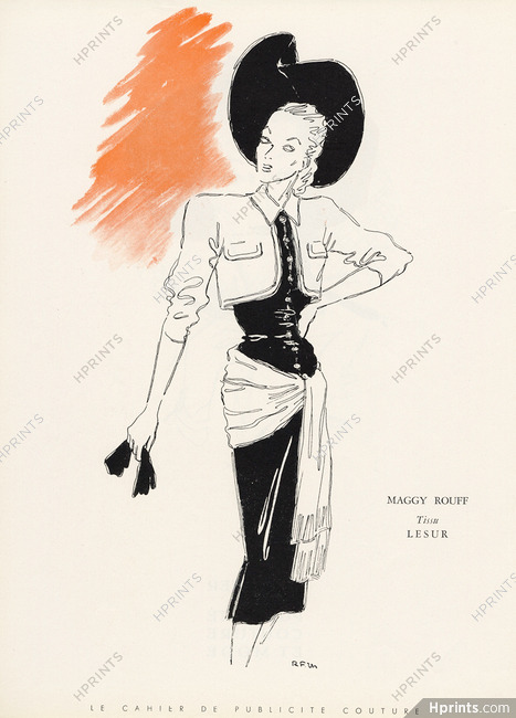 Maggy Rouff 1946 Tissu Lesur