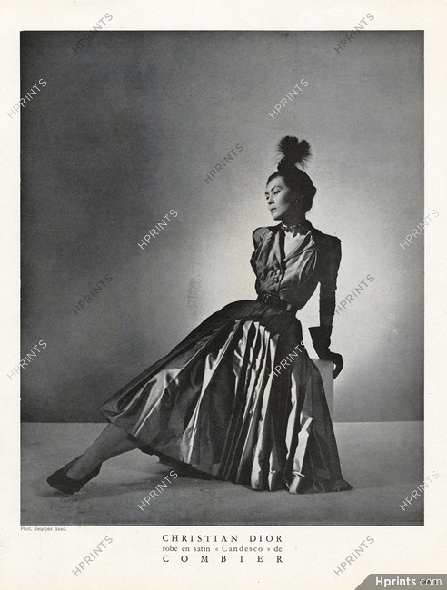 Christian Dior 1947 Satin dress, Combier, Alla Ilchun, Photo Saad