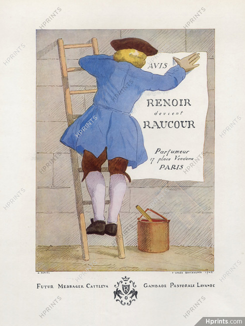 Renoir devient Raucour 1946 J. Daniel, d'aprés Bouchardon