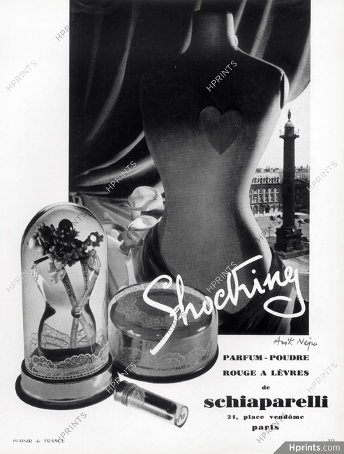 Schiaparelli (Perfumes, Cosmetics, Lipstick) 1938 Shocking, Arik Népo, Place Vendôme