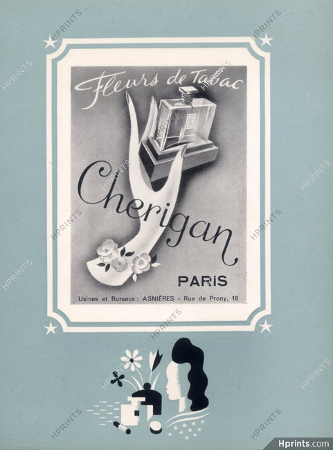 Cherigan (Perfumes) 1943 Fleurs de tabac