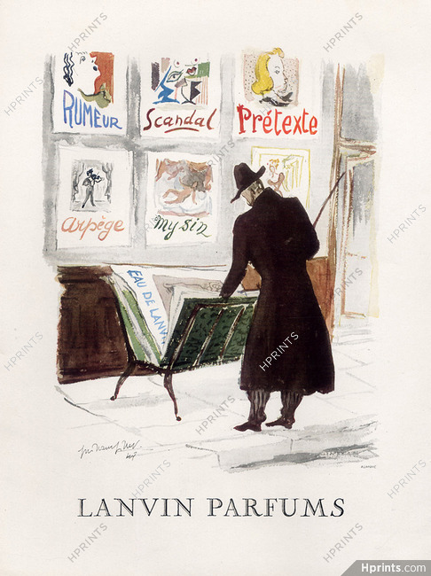 Lanvin (Perfumes) 1953 Rumeur, Scandal, Prétexte, Arpège, My sin,eau de lanvin, Guillaume Gillet (L)