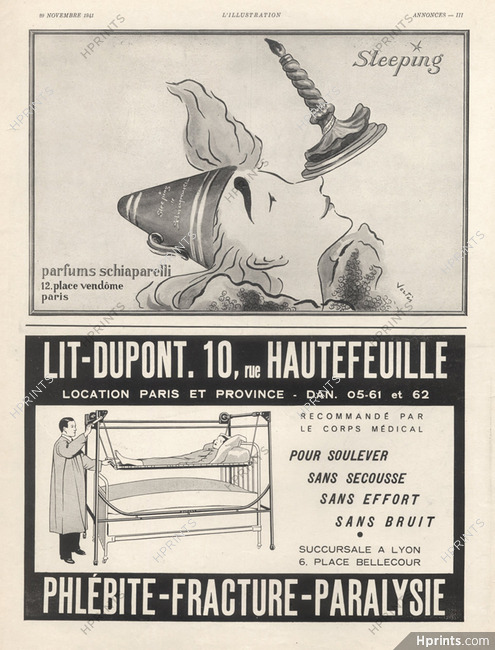 Schiaparelli (Perfumes) 1941 Sleeping, Marcel Vertès