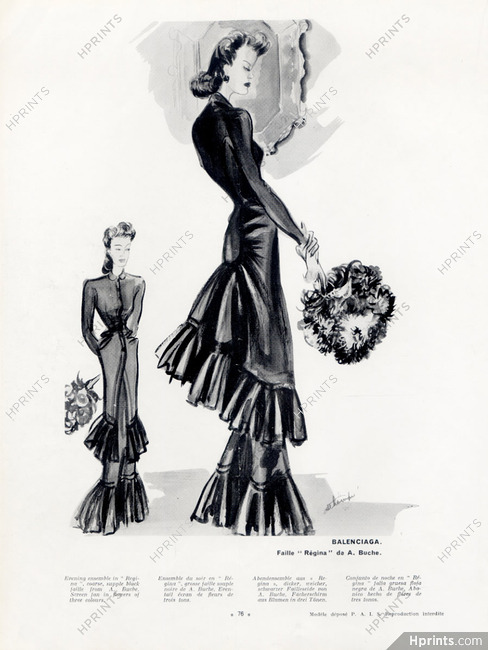 Schompré 1939 Balenciaga, evening gown