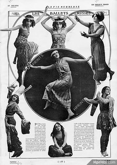 Ballets Russes 1911 Natacha Trouhanowa, Vaslav Nijinsky, Feodorova, Schollar, Fokine