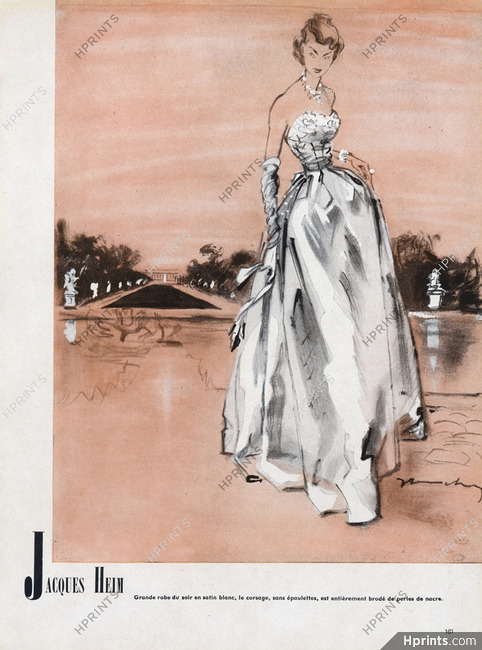Jacques Demachy 1948 Jacques Heim, evening gown