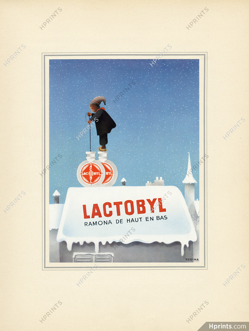 Lactobyl 1936 Laboratoires Lobica, Création Publicitaire Régina
