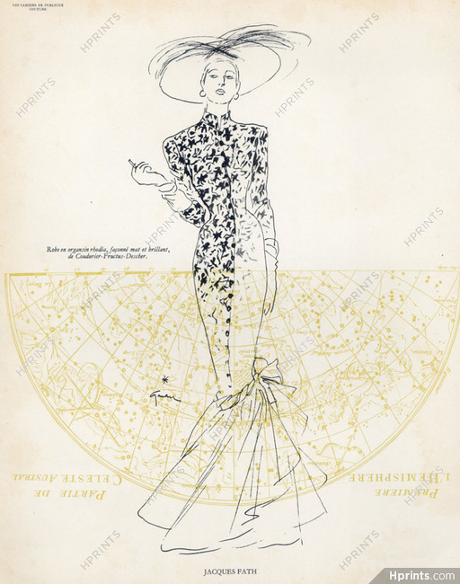 Jacques Fath 1946 Evening Gown, Coudurier Fructus Descher, René