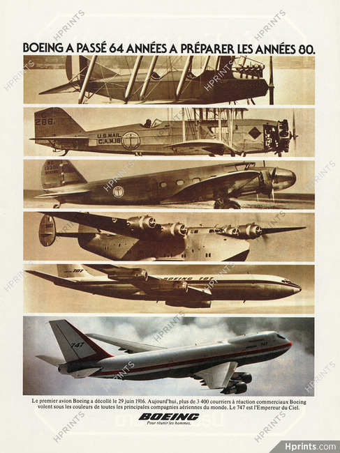 Boeing 1980 Evolution since 1916... 747
