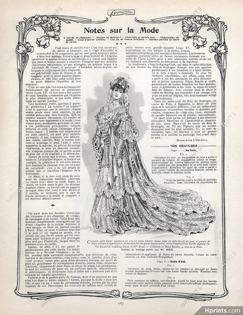 Boué Soeurs 1904 Wedding dress, Texte Marie-Anne L'Heureux