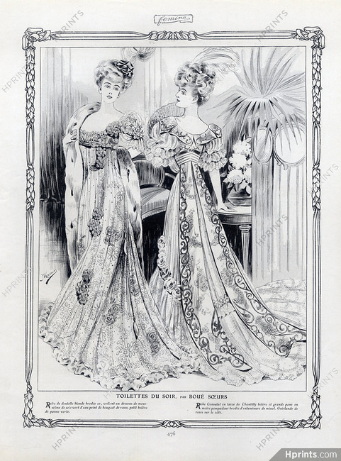 Boué Soeurs (Couture) 1905 Fashion illustration