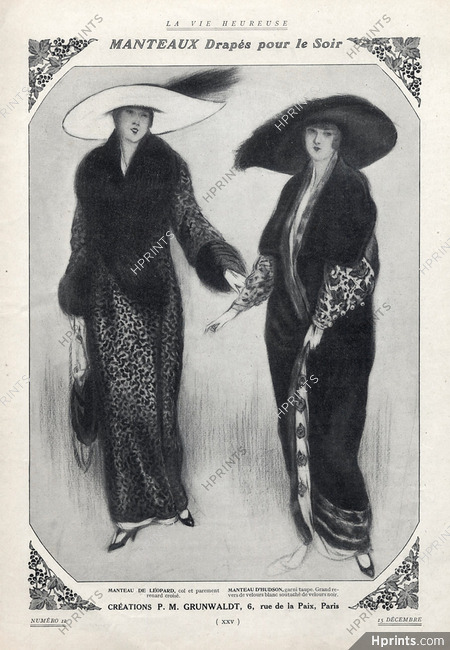 Grunwaldt 1912 Evening Fur Coats