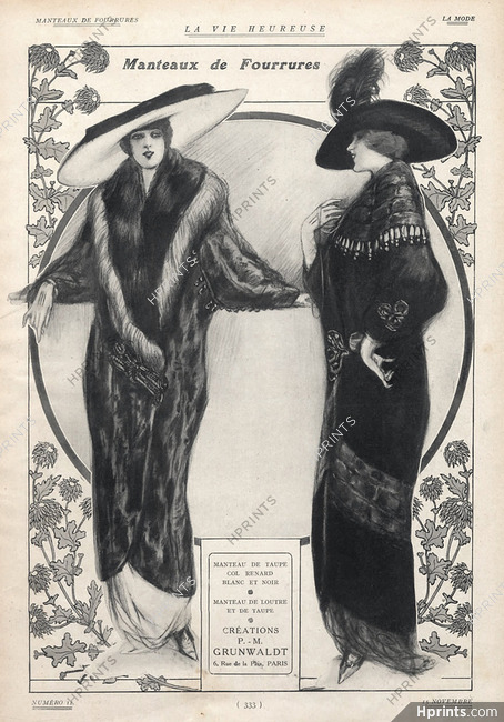 Grunwaldt (Fur Clothing) 1912 Fur Coat